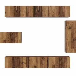 vidaXL Conjunto de mueble de TV 8 pcs Madera envejecida Outlet