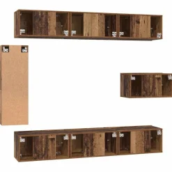 vidaXL Conjunto de mueble de TV 8 pcs Madera envejecida Outlet