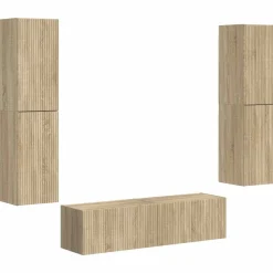 vidaXL Conjunto de mueble de TV 6 pcs Roble Sonoma Online