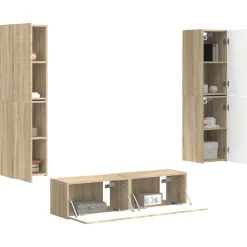 vidaXL Conjunto de mueble de TV 6 pcs Roble Sonoma Online