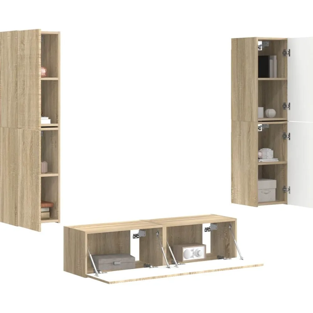 vidaXL Conjunto de mueble de TV 6 pcs Roble Sonoma Online