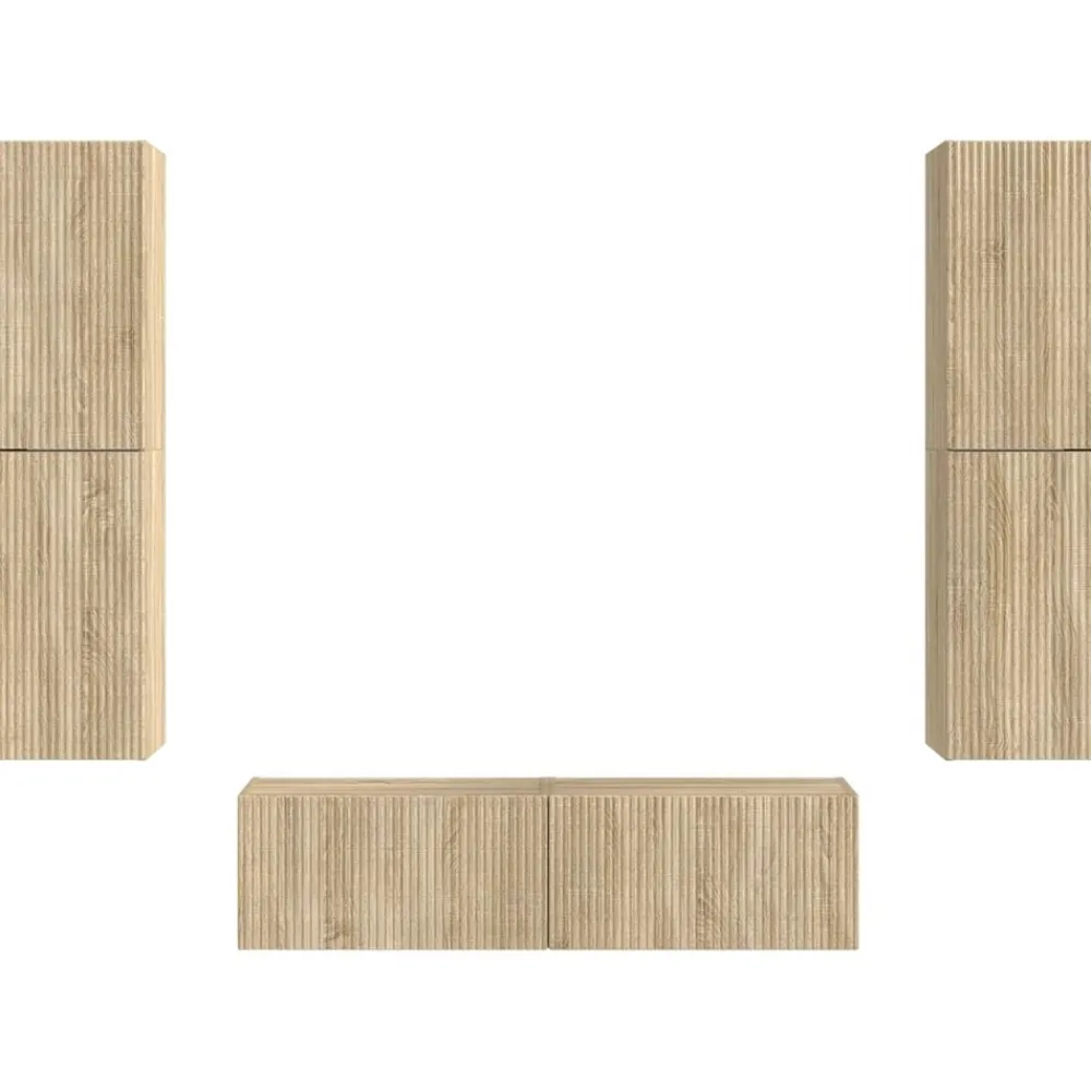 vidaXL Conjunto de mueble de TV 6 pcs Roble Sonoma Online