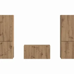 vidaXL Muebles Tv-Conjunto de mueble de TV 5 pcs Roble artesanal