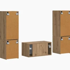 vidaXL Muebles Tv-Conjunto de mueble de TV 5 pcs Roble artesanal