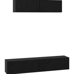 vidaXL Muebles Tv-Conjunto de mueble de TV 4 pcs Madera de ingeniería