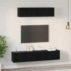 vidaXL Muebles Tv-Conjunto de mueble de TV 4 pcs Madera de ingeniería