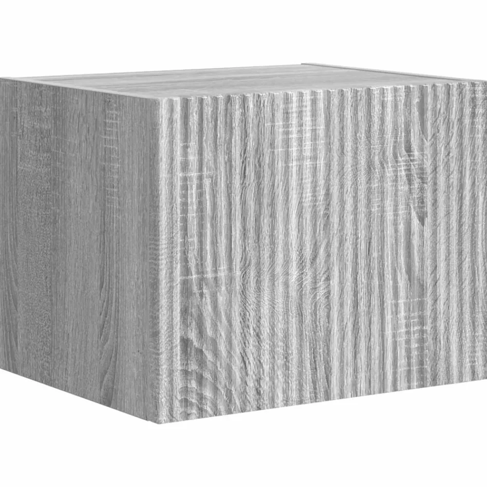 vidaXL Conjunto de mueble para TV de pared 6 pcs Gris sonoma Online