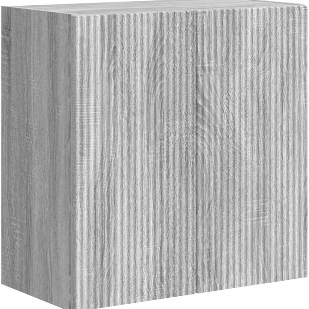 vidaXL Conjunto de mueble para TV de pared 6 pcs Gris sonoma Online