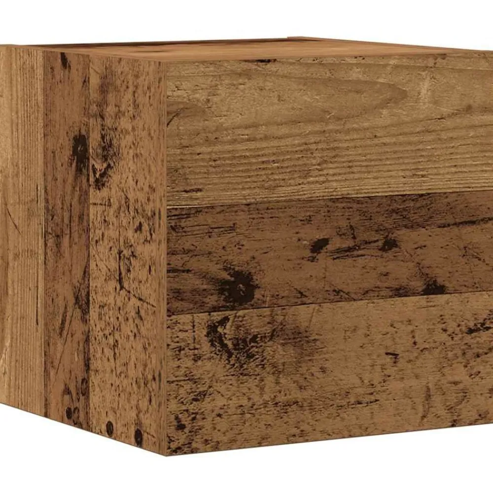 vidaXL Muebles Tv-Conjunto de mueble de TV 5 piezas montado la pared madera vieja