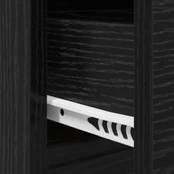 vidaXL Bancos-Conjunto de muebles de recibidor con cajón 4 pcs Roble Negro