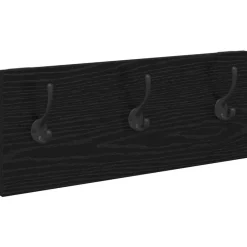 vidaXL Bancos-Conjunto de muebles de recibidor con cajón 4 pcs Roble Negro