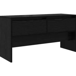 vidaXL Bancos-Conjunto de muebles de recibidor con cajón 4 pcs Roble Negro