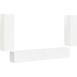 vidaXL Conjunto de mueble para TV de pared 4 pcs brillante Hot