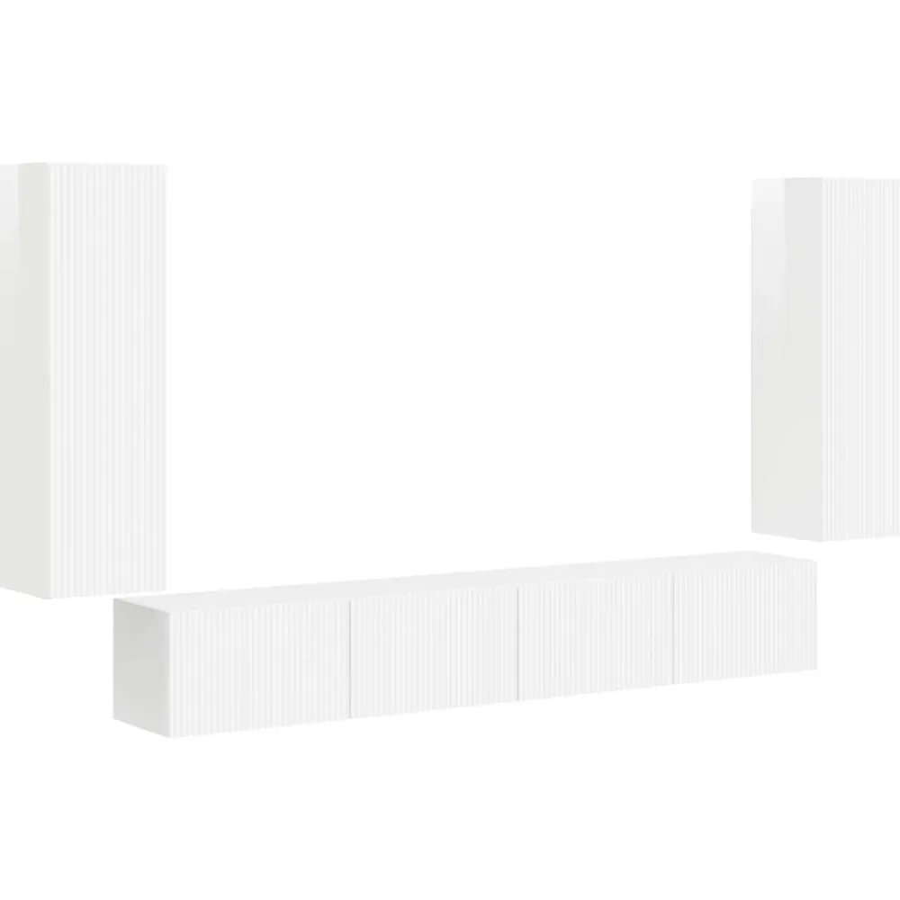 vidaXL Conjunto de mueble para TV de pared 4 pcs brillante Hot