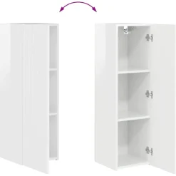 vidaXL Conjunto de mueble para TV de pared 4 pcs brillante Hot