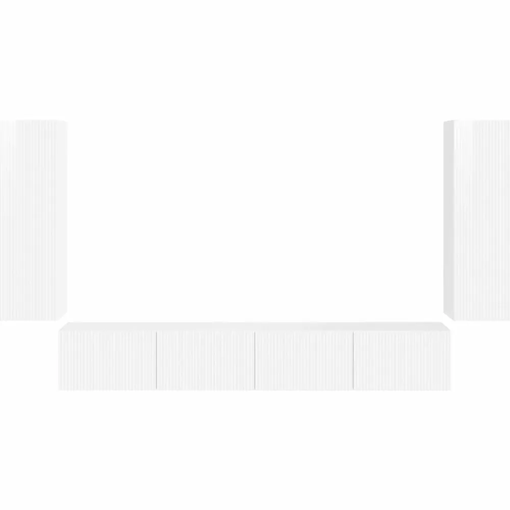 vidaXL Conjunto de mueble para TV de pared 4 pcs brillante Hot