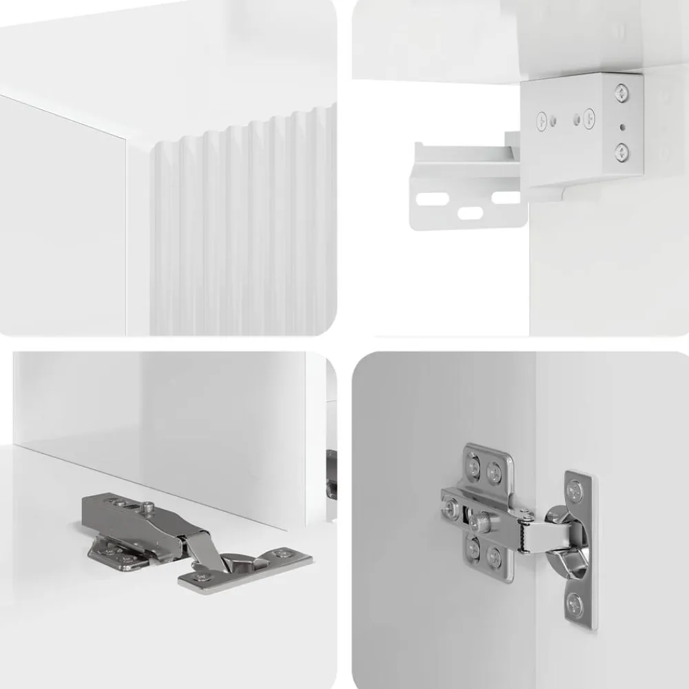 vidaXL Conjunto de mueble para TV de pared 4 pcs brillante Hot