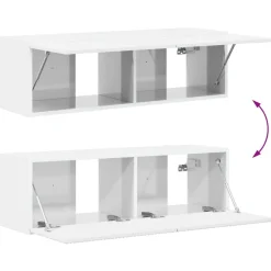 vidaXL Conjunto de mueble para TV de pared 4 pcs brillante Hot