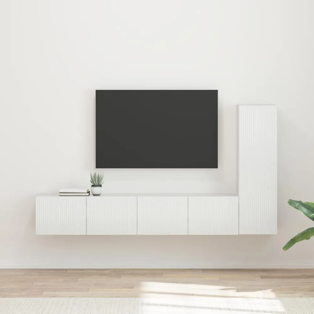 vidaXL Muebles Tv-Conjunto de mueble de TV 3 pcs Madera de ingeniería