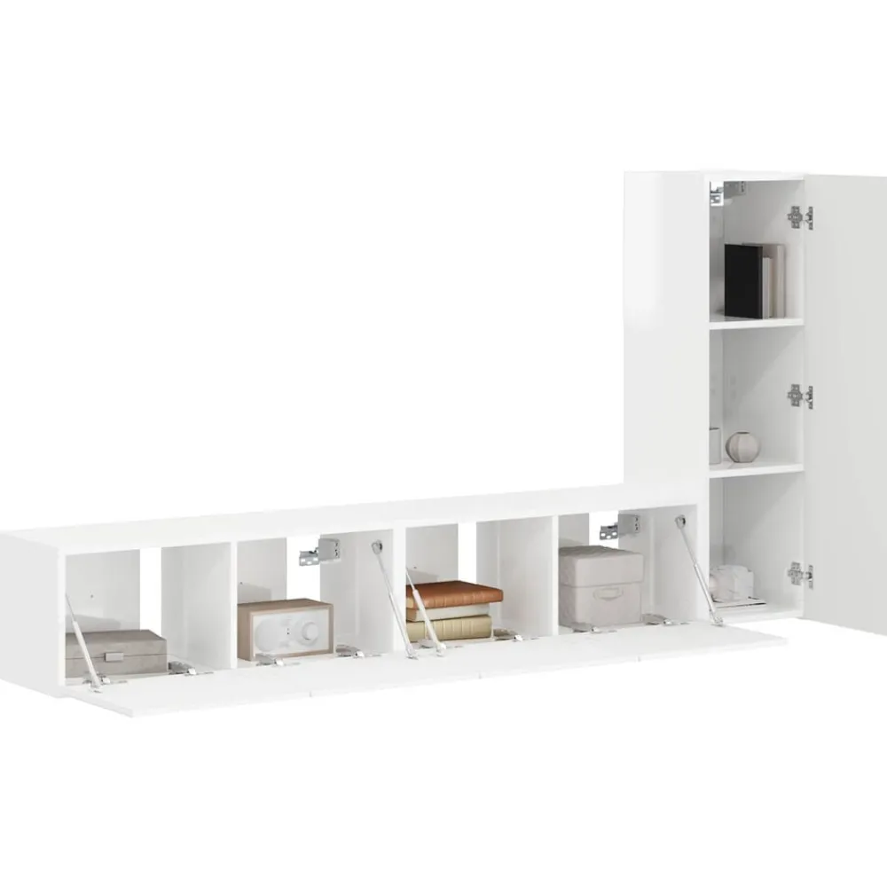 vidaXL Muebles Tv-Conjunto de mueble de TV 3 pcs Madera de ingeniería