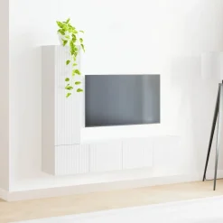 vidaXL Muebles Tv-Conjunto de mueble de TV 3 pcs Madera de ingeniería