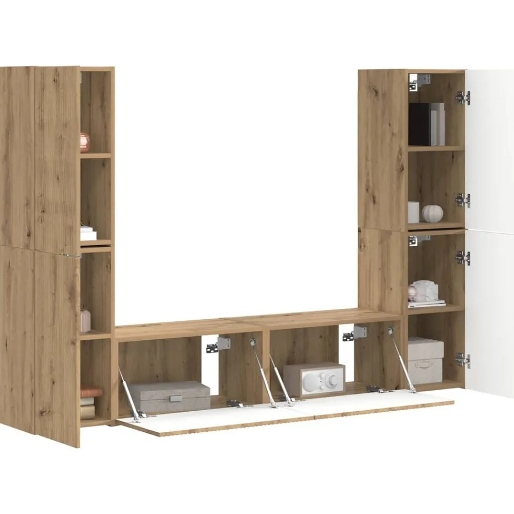 vidaXL Conjunto de mueble de TV 6 pcs Roble artesanal Roble artisan Best