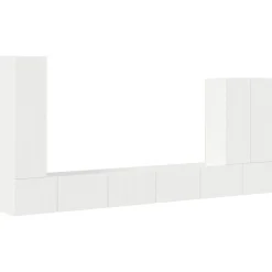 vidaXL Conjunto de mueble para TV de pared 6 pcs brillante