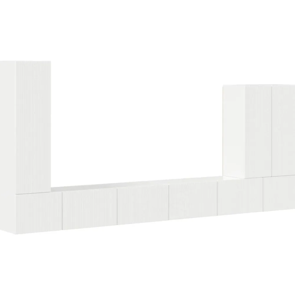 vidaXL Conjunto de mueble para TV de pared 6 pcs brillante