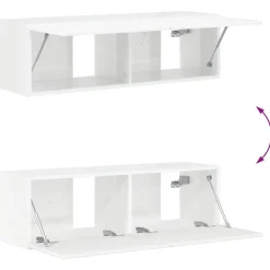 vidaXL Conjunto de mueble para TV de pared 6 pcs brillante