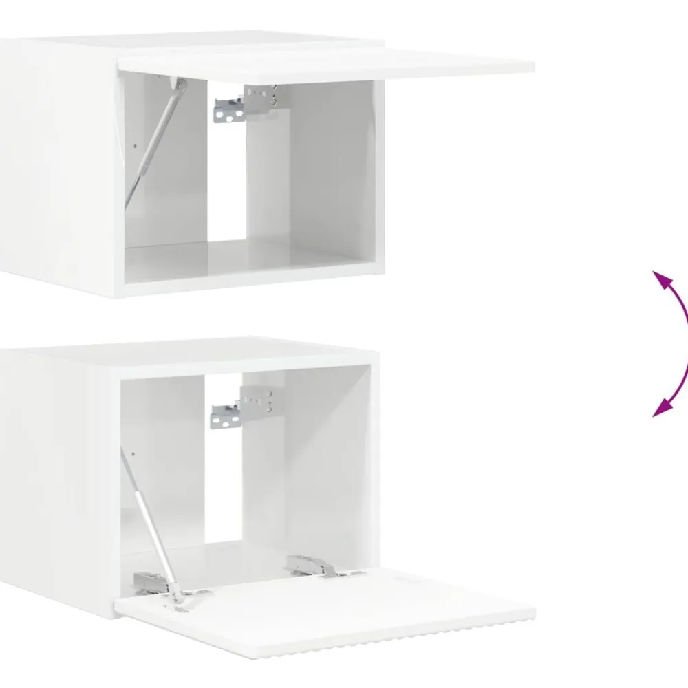 vidaXL Conjunto de mueble para TV de pared 6 pcs brillante