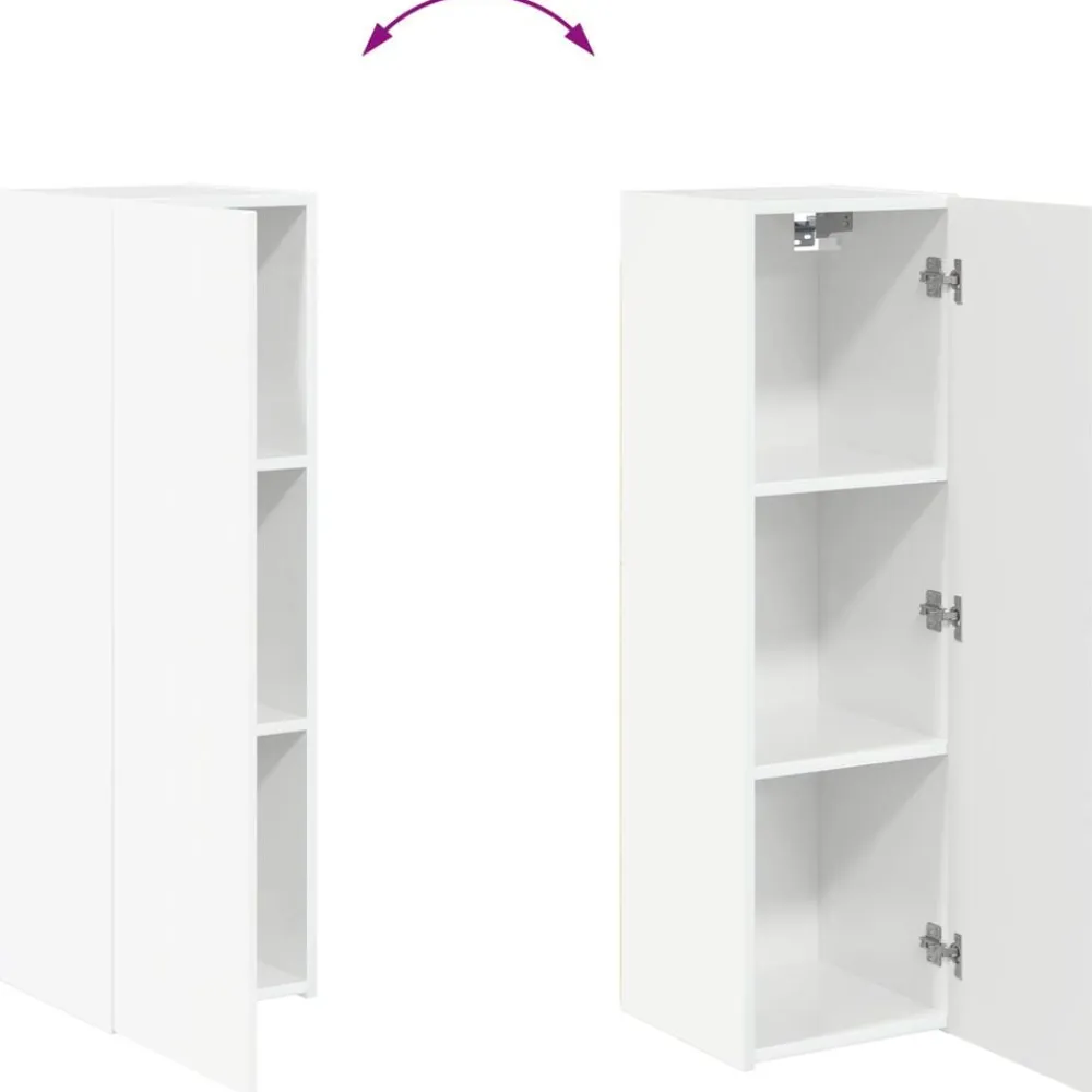 vidaXL Conjunto de mueble para TV de pared 6 pcs brillante