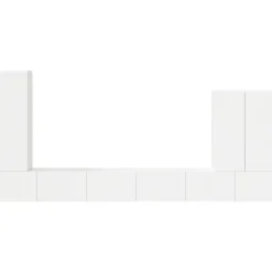vidaXL Conjunto de mueble para TV de pared 6 pcs brillante