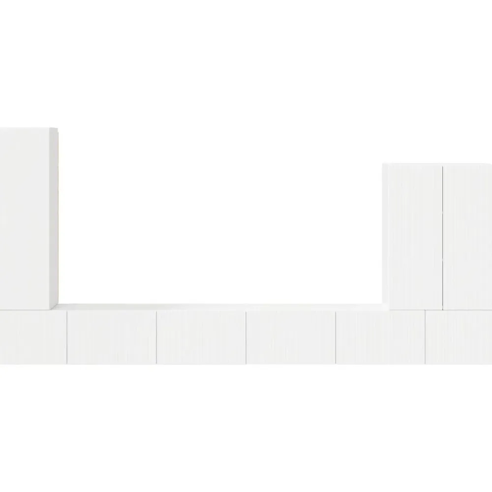 vidaXL Conjunto de mueble para TV de pared 6 pcs brillante