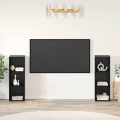 vidaXL Conjunto de mueble de TV 2 pcs 107 x 35 x 37 cm Roble negro Hot