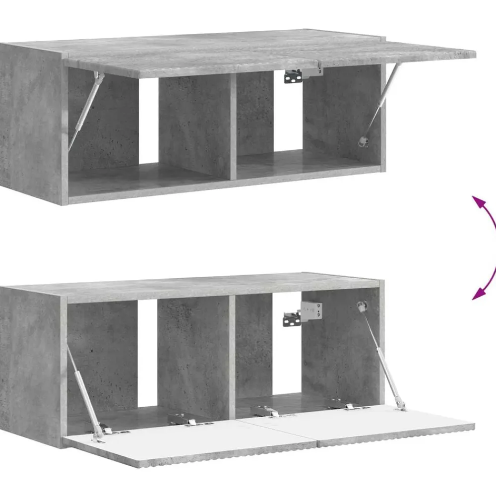 vidaXL Muebles Tv-Conjunto de mueble de TV 5 pcs Gris Concreto