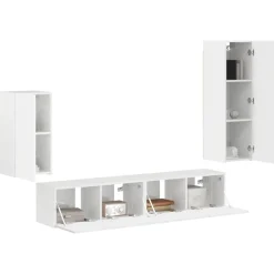 vidaXL Muebles Tv-Conjunto de mueble de TV 4 pcs Madera de ingeniería