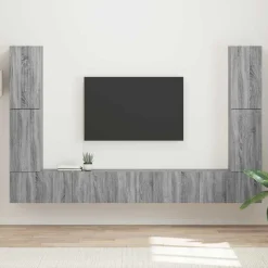 vidaXL Muebles Tv-Conjunto de mueble de TV 8 pcs Madera de ingeniería