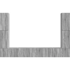 vidaXL Muebles Tv-Conjunto de mueble de TV 8 pcs Madera de ingeniería