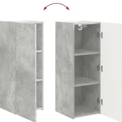 vidaXL Conjunto de mueble de TV 4 pcs Gris Concreto Gris hormig&oacute;n Online