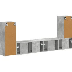 vidaXL Conjunto de mueble de TV 4 pcs Gris Concreto Gris hormig&oacute;n Online