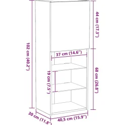 vidaXL Muebles Tv-Conjunto de mueble de TV Madera vieja 40,5 x 30 x 102 cm