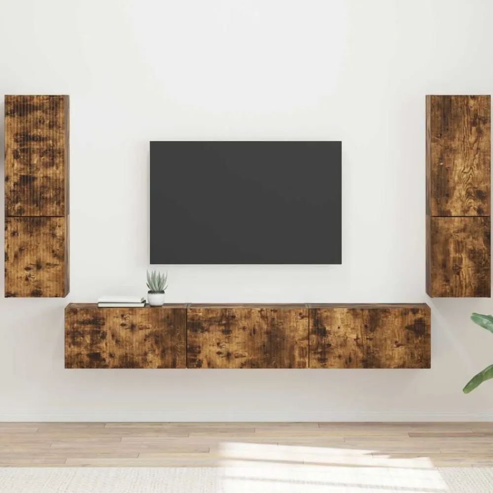vidaXL Muebles Tv-Conjunto de mueble de TV 4 pcs