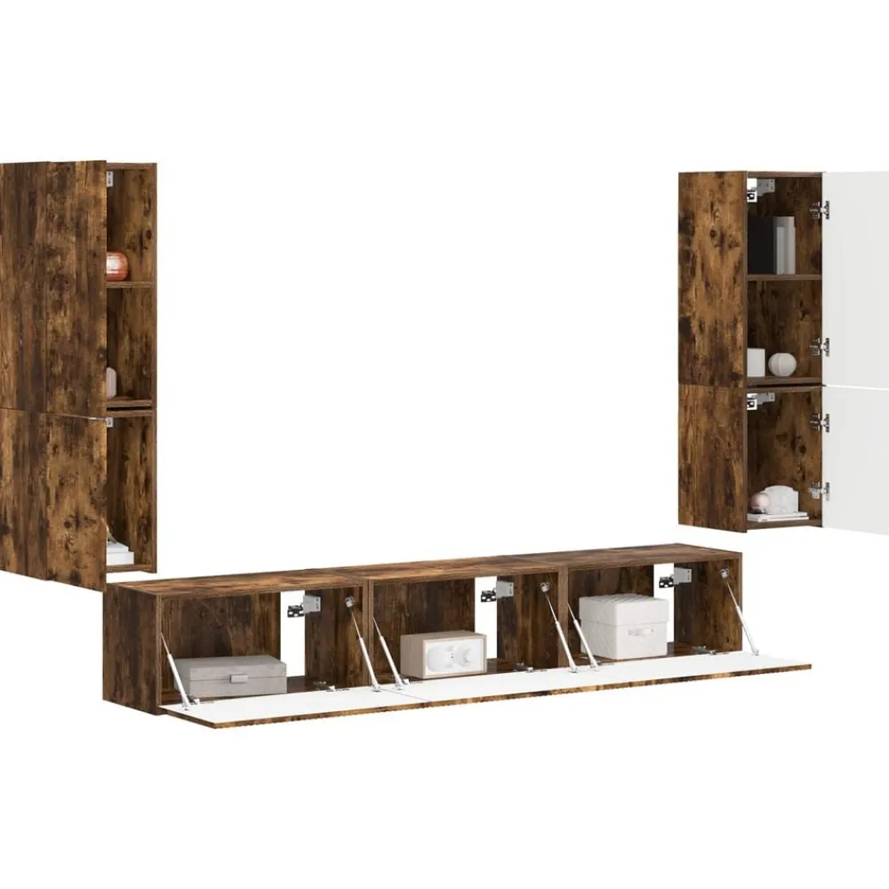 vidaXL Muebles Tv-Conjunto de mueble de TV 4 pcs