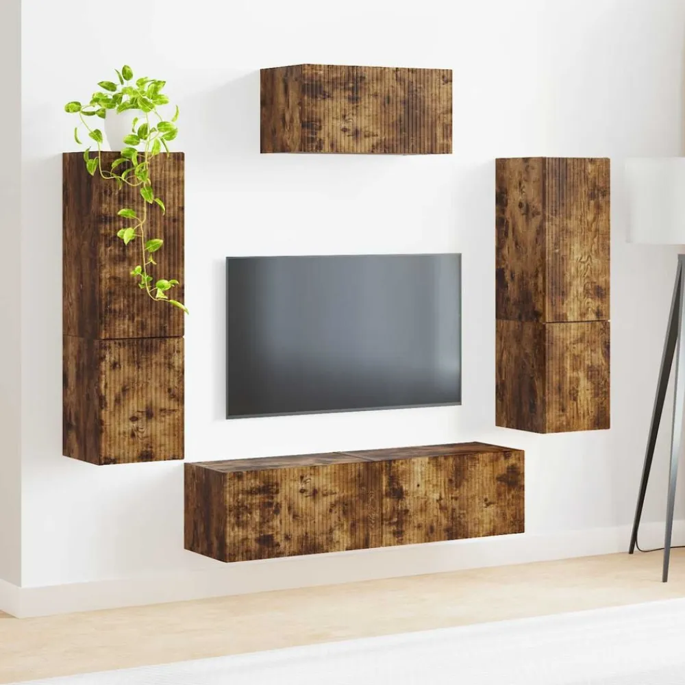 vidaXL Muebles Tv-Conjunto de mueble de TV 4 pcs