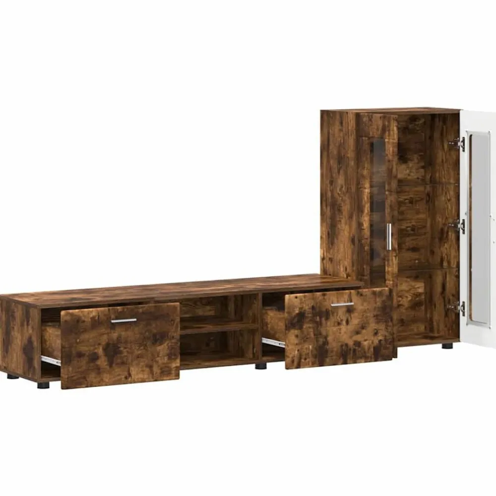 vidaXL Conjuntos De Muebles-Conjunto de mueble de TV con cajón FLORIN