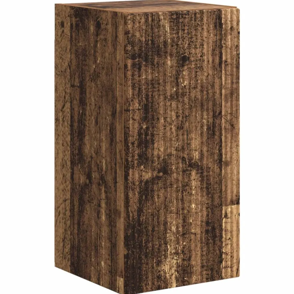 vidaXL Conjunto de mueble de TV Montaje en la pared 4 pcs Madera vieja Madera envejecida Discount