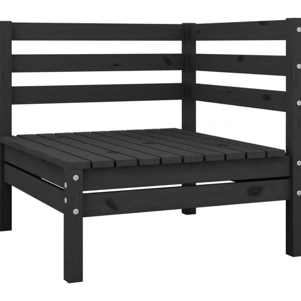 vidaXL Muebles De Jardín-Conjunto de muebles de jardín 3 piezas madera maciza pino
