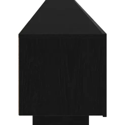 vidaXL Conjunto de mueble de TV 3 pcs Negro 300 x 35 x 40 cm Roble negro Clearance