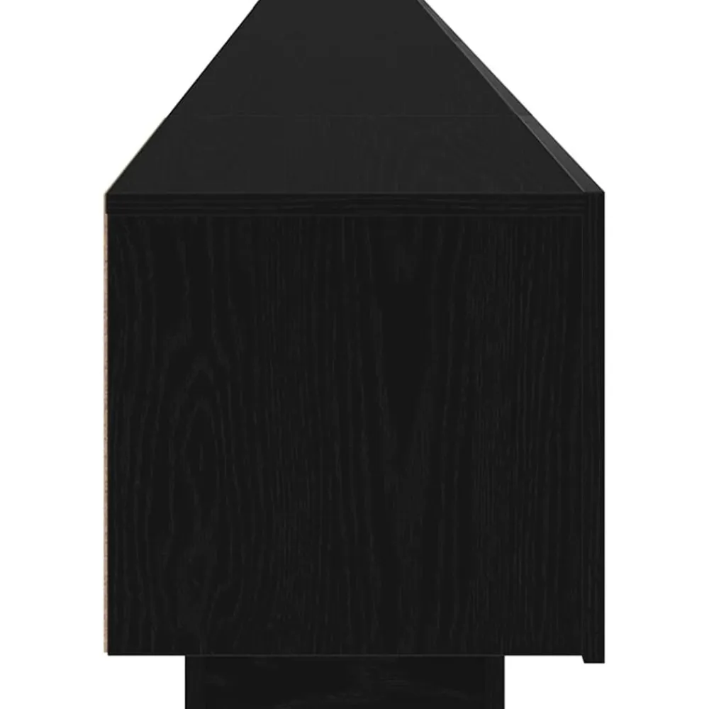 vidaXL Conjunto de mueble de TV 3 pcs Negro 300 x 35 x 40 cm Roble negro Clearance