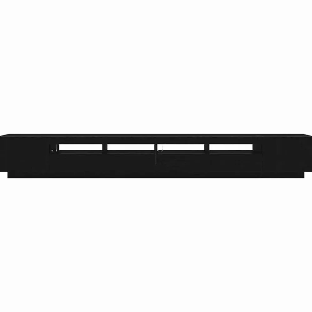 vidaXL Conjunto de mueble de TV 3 pcs Negro 300 x 35 x 40 cm Roble negro Clearance